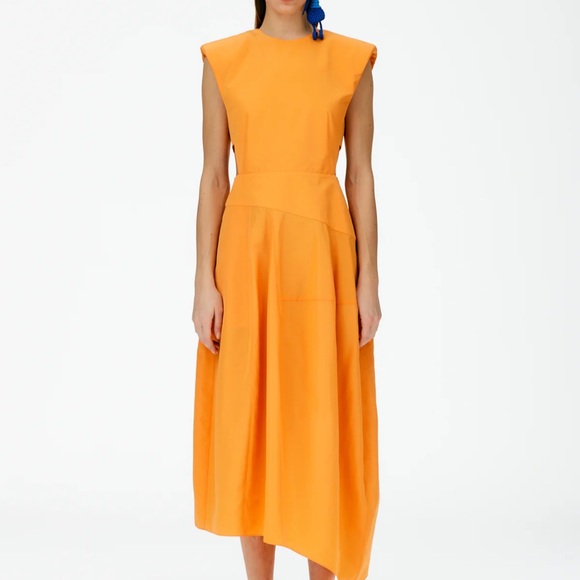 Tibi Dresses & Skirts - NWT Tibi Italian Sporty Nylon sleeveless balloon dress orange 8